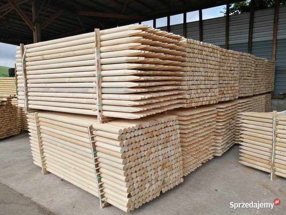 paliki palisady drewniane toczone fi5x250 Wolbrom