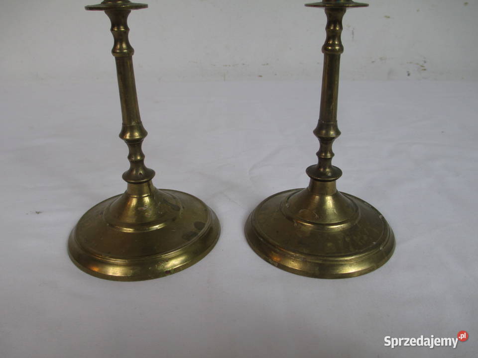 Para mosiężnych świeczników Szwecja lata 70 Lublin