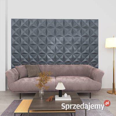 vidaXL Panele ścienne 3D 12 50x50 szary origami Warszawa sprzedam
