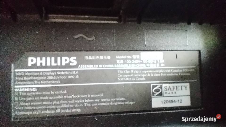 Monitor LED Philips 226V4L 215 Lębork
