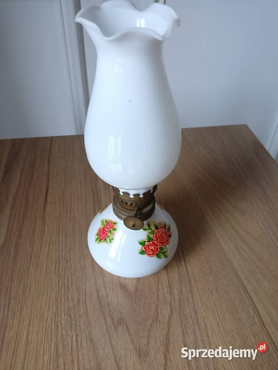 Lampa naftowa porcelanowa Antyki