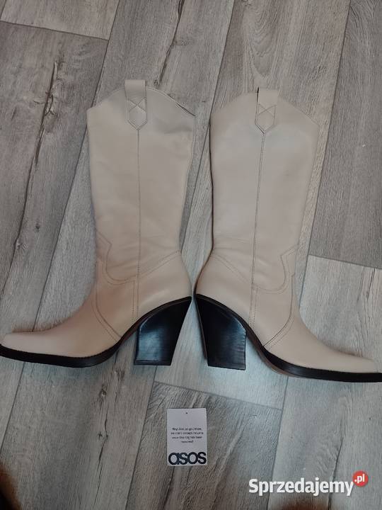 40 ASOS Design Real Leather skórzane kozaki skóra ekologiczna Kraków