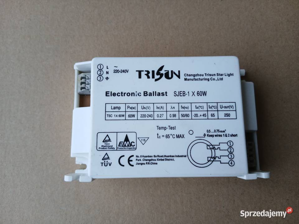 Zasilacz do świetlówki 60W TRISUN SJEB1 x 60W
