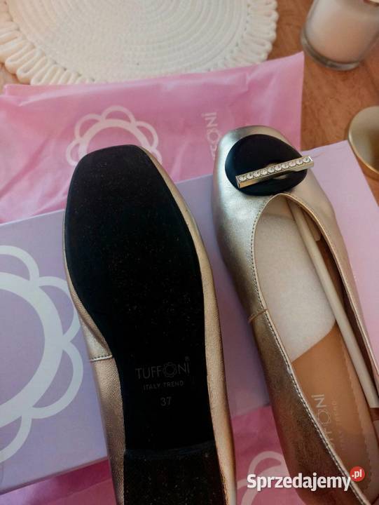 Baleriny Tuffoni premiumskóra naturalna 37
