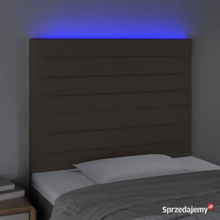 Zagłówek do łóżka z LED taupe 80x5x118128 Łóżka i materace Warszawa