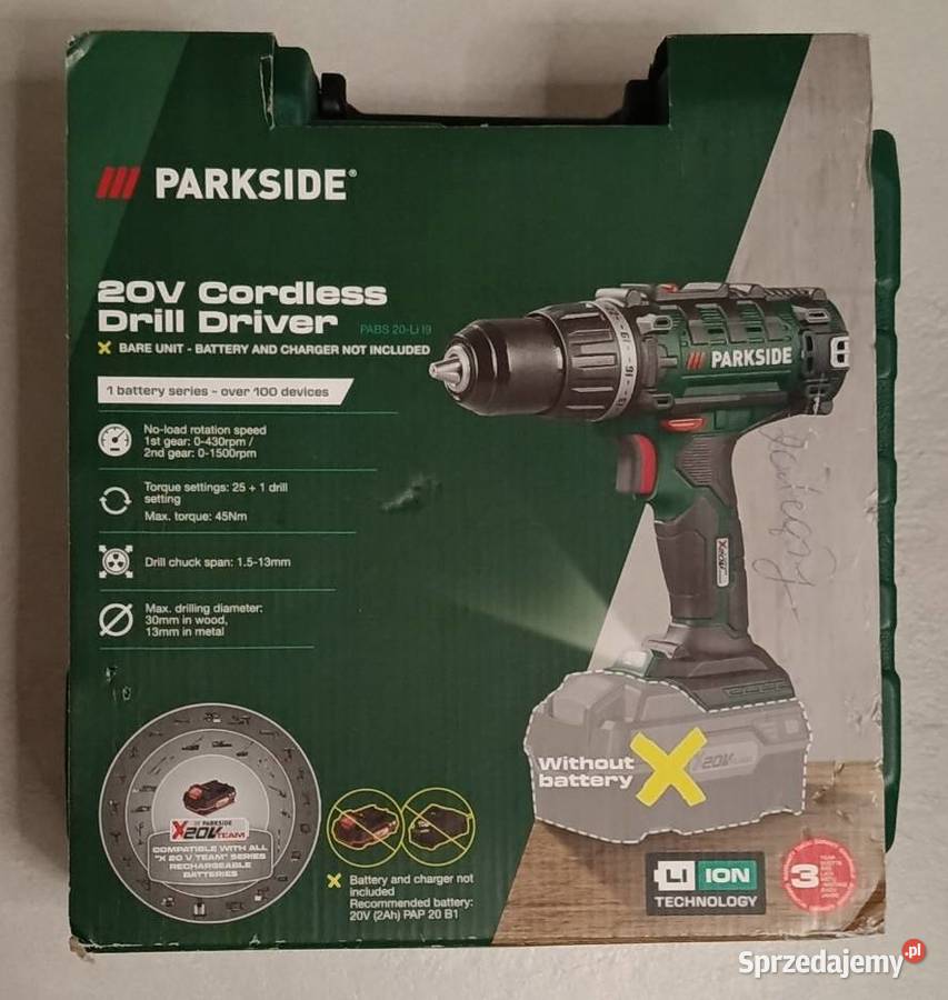 PARKSIDE wiertarkowkrętarka akumulatorowa 20 V Ełk sprzedam