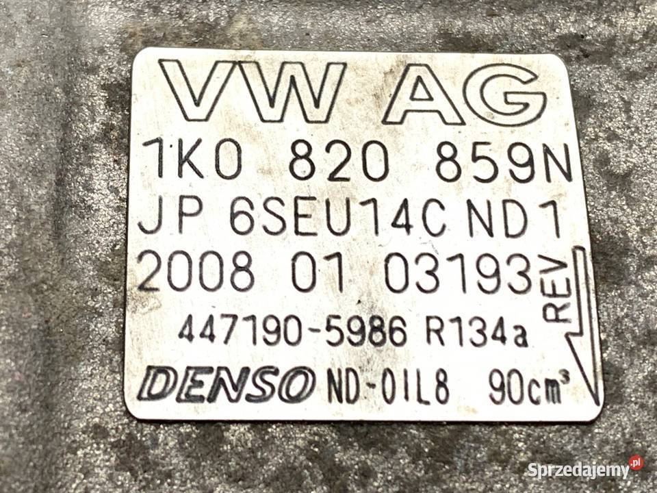SPRĘŻARKA KLIMATYZACJI VW GOLF V 1K0820859N 14 osobowe Kompresory klimatyzacji podkarpackie