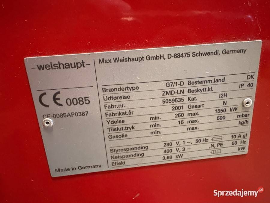 Kocioł Kondensacyjny Viessmann 1550kW Palnik Łomazy