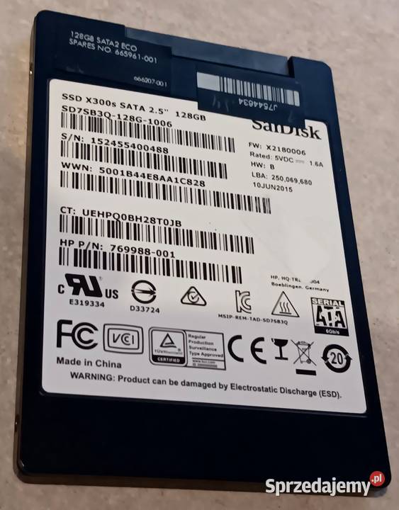 Dysk SSD Sandisk X300S 128GB
