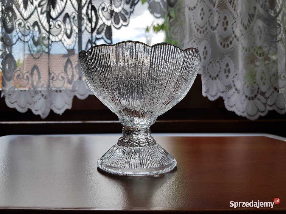Cukiernica pucharek Cora Ząbkowice szkło PRL Dąbrowa Górnicza