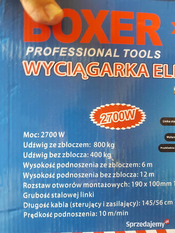 Wyciągarka elektryczna firmy Boxer bx 563 Głogowa sprzedam