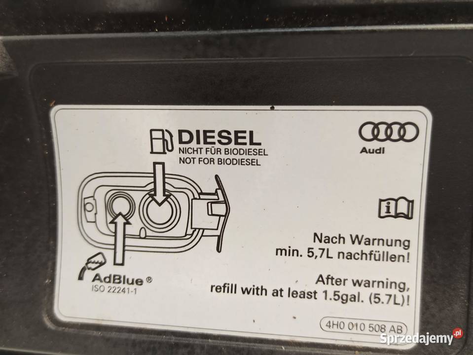 AUDI A8 D4 KLAPKA WLEWU PALIWA LY9T Y9T dolnośląskie