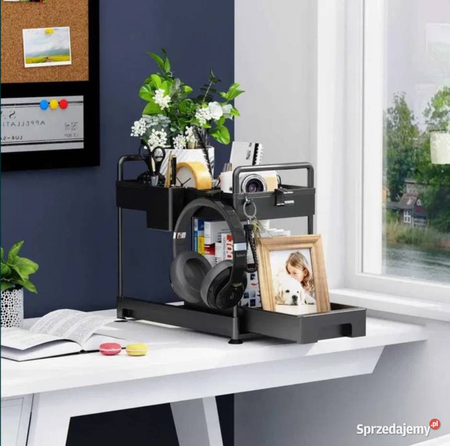 Nowy Organizer Półka z Szufladą Regał 2poziomowy