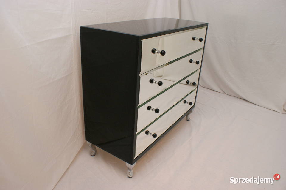 Komoda lustrzana czarna komoda z lustra