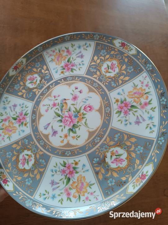 Patera porcelanowa zdobiona kwiatkami Porcelana i szkło Gorlice