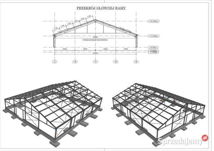 Hala stalowa 20x24 m magazynowa produkcyjna Leżajsk