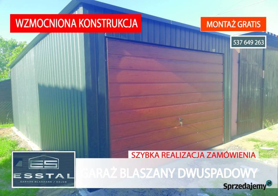 Garaż Blaszany Grafit Magazyny Kojce Wiata Hala Sprzedaż Garaże i miejsca postojowe Wysokie Mazowieckie