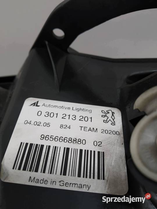 LAMPA PRZÓD LEWA EU 0301213201 Peugeot 407 I