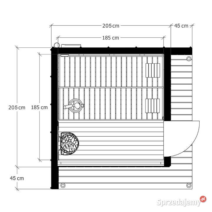 Sauna ogrodowa Liv 250 x 250 Sauny Bielsko-Biała