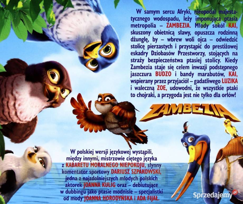 ZAMBEZIA animacja bajka dzieci DVD przygodowa Częstochowa sprzedam