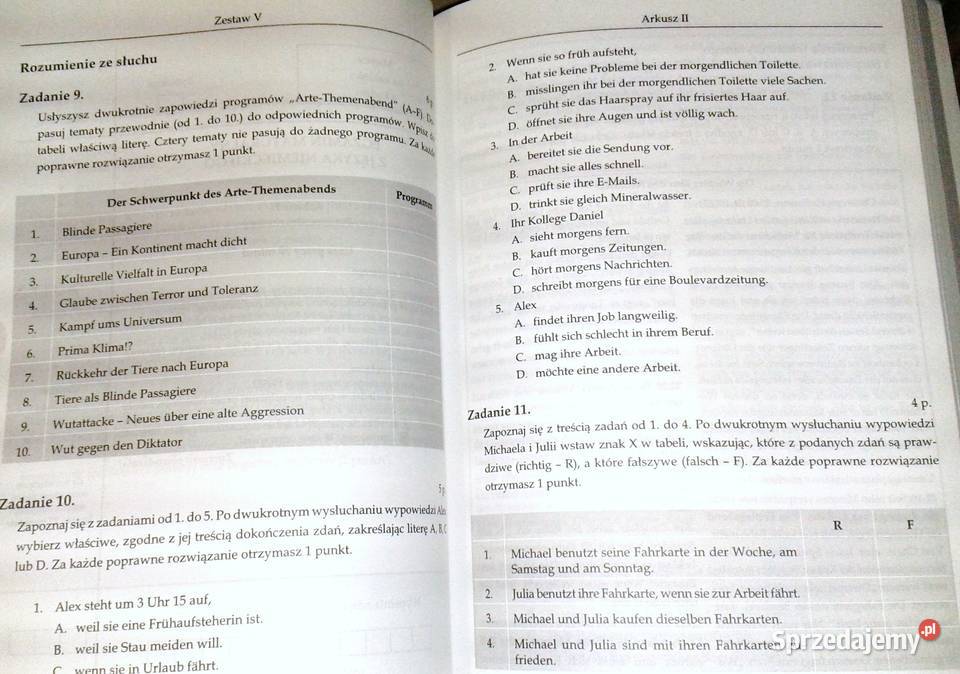 Język niemiecki Arkusze egzaminacyjne Matura Rok wydania 2006 Chełm