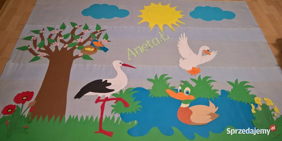 Dekoracje wiosenne wielkoformatowe z brystolu Pozostałe Ryki