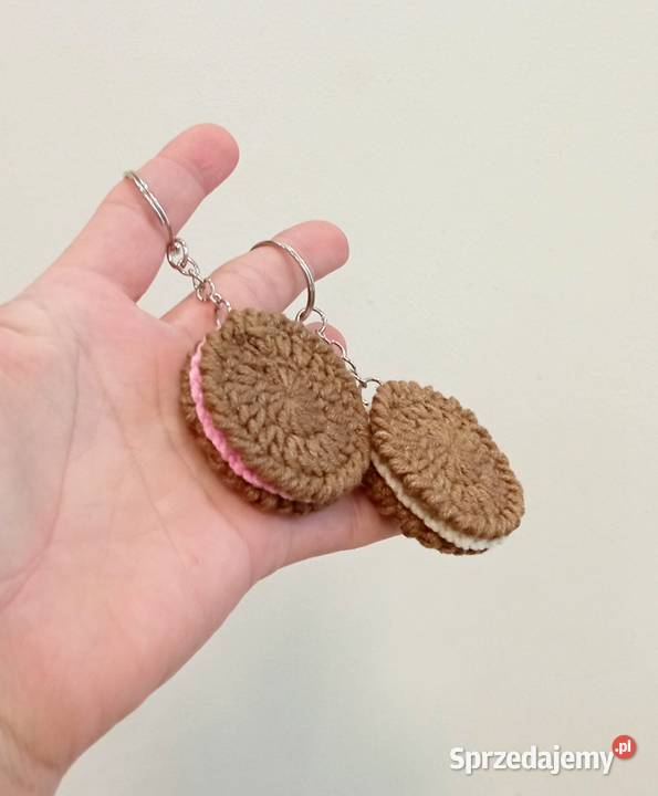 Ciasteczka Oreo wykonane na szydełku breloki łódzkie Łask