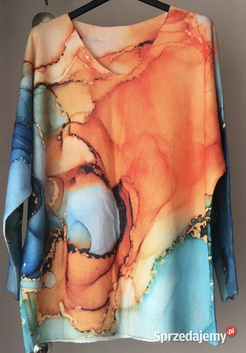 Bluzka dzianinka meszek kimono różne wzory niebieski podlaskie sprzedam