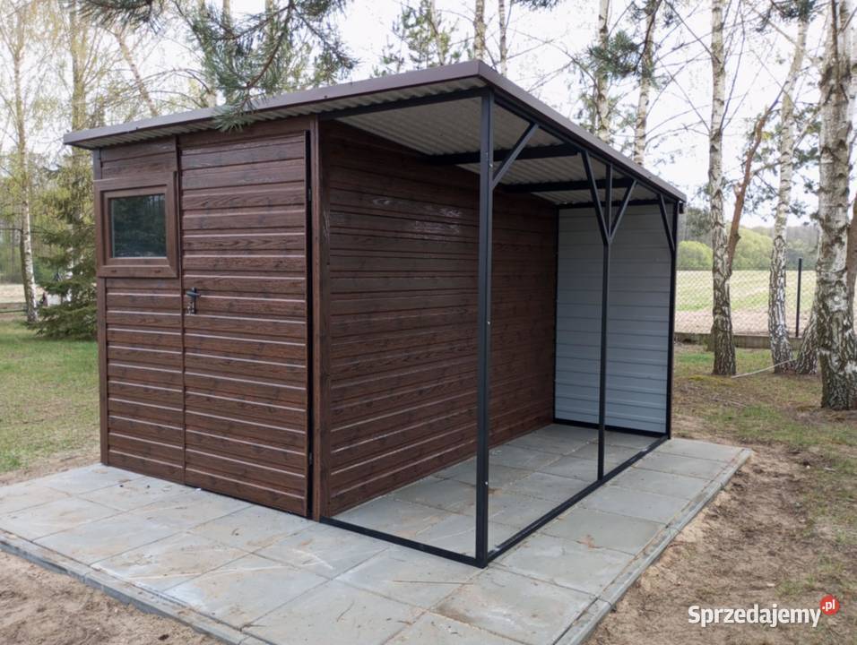Domek narzędziowy z wiatą 3x3 Żyrardów sprzedam
