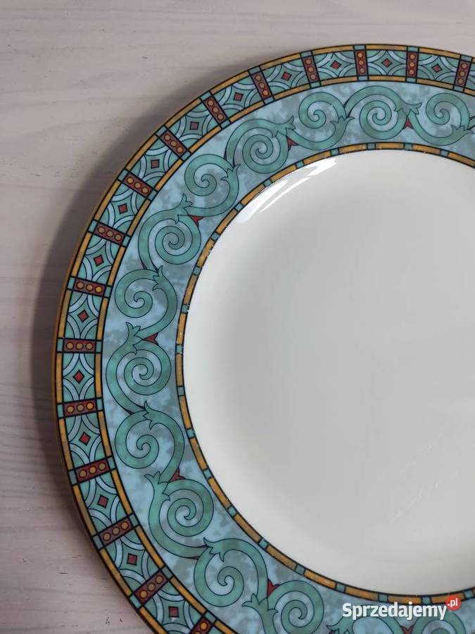 Talerz ekskluzywny Wedgwood Byzantium Bone China opolskie Głuchołazy