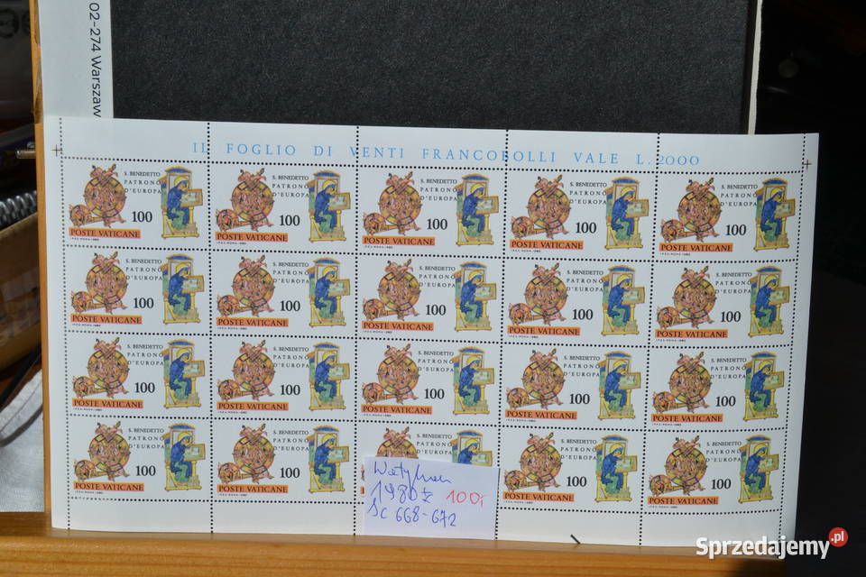Znaczki Watykan Arkusze Sc 668672 Sobótka