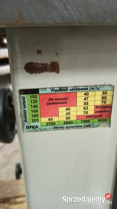 FREZARKA Z BOCZNYM STOLIKIEM JAROMA DF1 Kłodawa