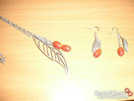 wisior kolczyki koral naturalny nowy Słupsk