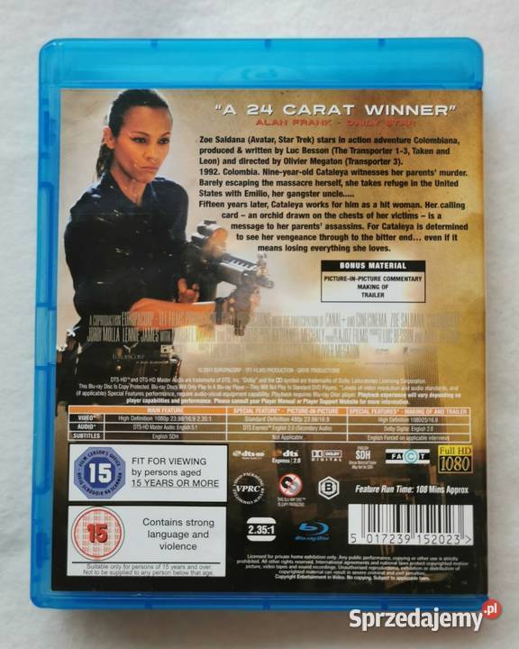 Colombiana Bluray En 2011 Zoe Saldana Blu-ray sprzedam