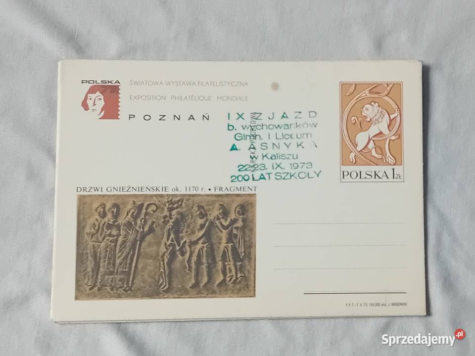 Pocztówka Św Wyst Filat Poznań73 Pieczęć Zjazd Pocztówki i karty telefoniczne Koźminek