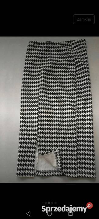 Spódnica długa kolano czarna pepitka ołówkowa podkarpackie Krosno sprzedam