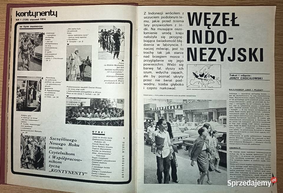 czasopismo miesięcznik magazyn Kontynenty 1974 Antykwariat podkarpackie Rzeszów