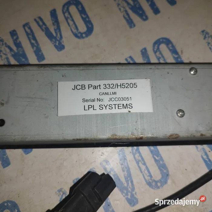 Jcb ladowarka wyswietlacz 332h5205 can llmi Pozostałe