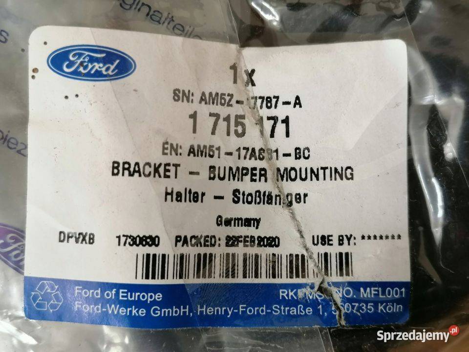 FORD C MK2 ŚLIZG MOCOWANIE ZDERZAK PRAWY TYŁ