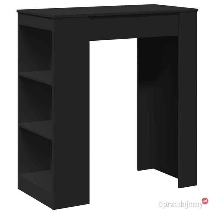 Stolik barowy z półkami czarny 95x47x1035 Warszawa
