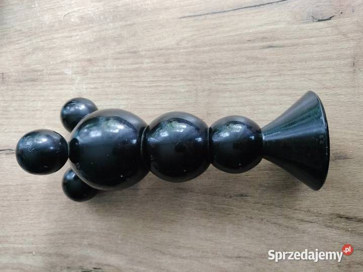 Świecznik drewniany fikuśny kulki Choszczno