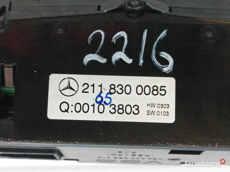 PANEL NAWIEWU 2118300085 MercedesBenz Eklasa III sprzedam