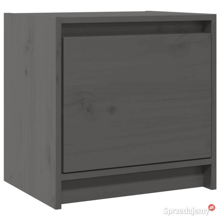Szafki nocne 2 szare 40x305x40 lite drewno