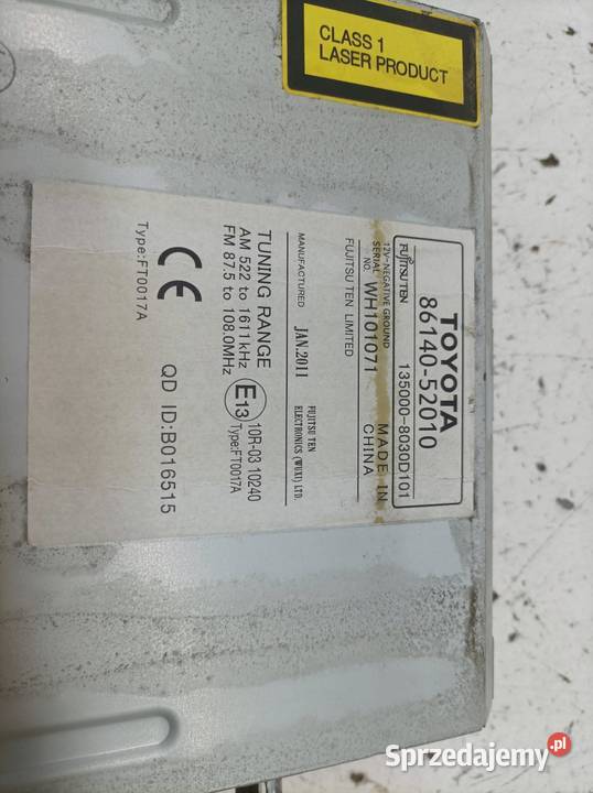 RADIO 8614052010 Toyota VersoS I 20102017 świętokrzyskie sprzedam