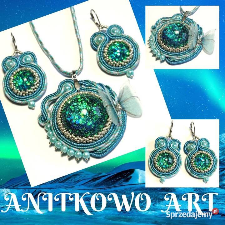 KOMPLET MORSKI Z MIENIĄCĄ ŻYWICĄ I MOTYLKIEM Warszawa