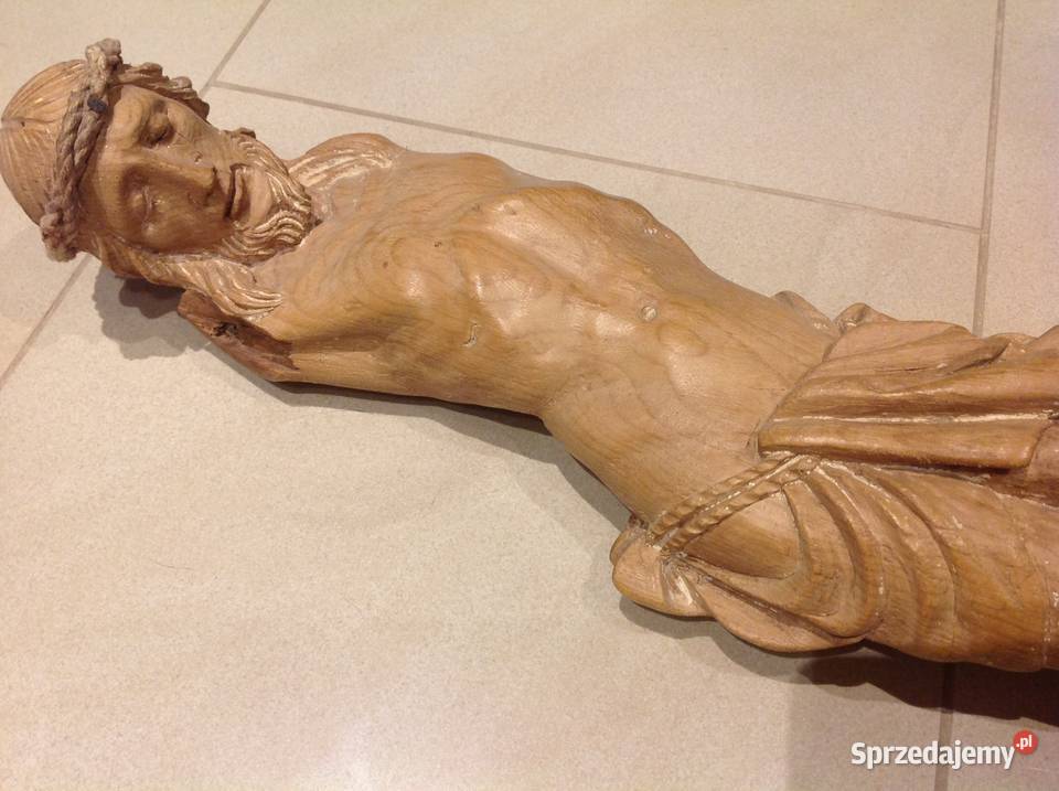 Stara Drewniana figura Jezusa