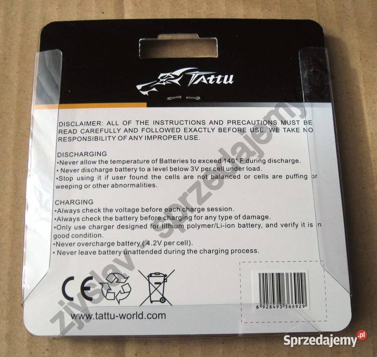 Akumulatory baterie LiPo 1s 37V Tattu 220mAh 45C Przemyśl