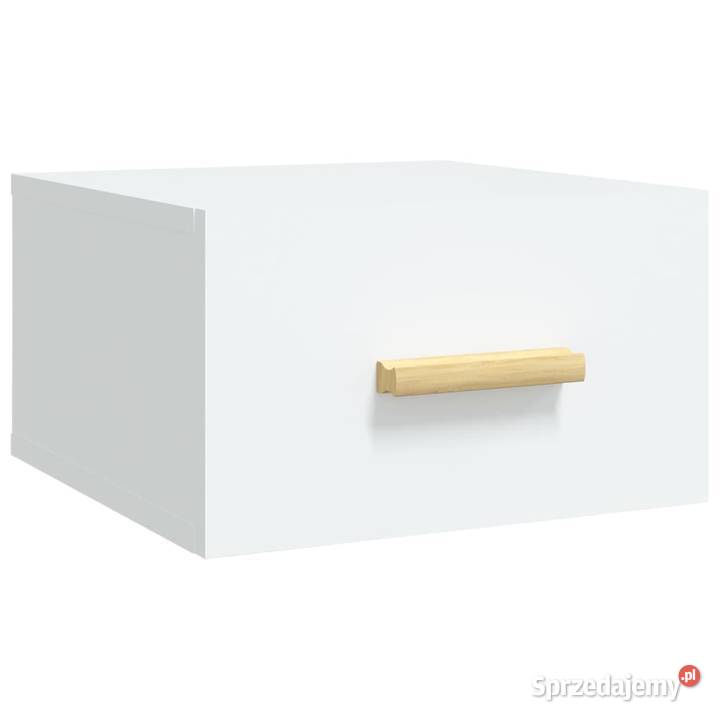 vidaXL Wisząca szafka nocna biała 35x35x20