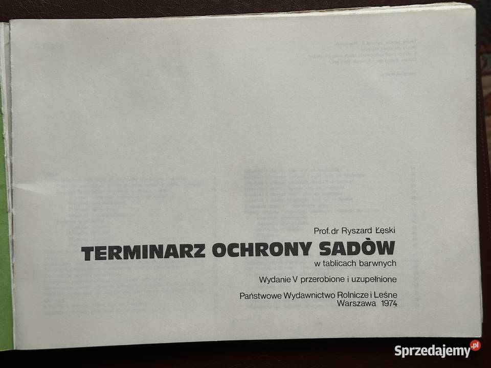 Terminarz ochrony sadów RŁęski Łęczyca