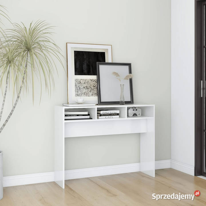 Stolik konsolowy biały wysoki połysk 105x30x80 Stoły Warszawa sprzedam